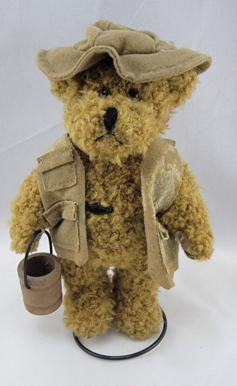Vintage 2000 ROSS Bear Fisherman 7" With Standing Base (Fishing Pole Missing)